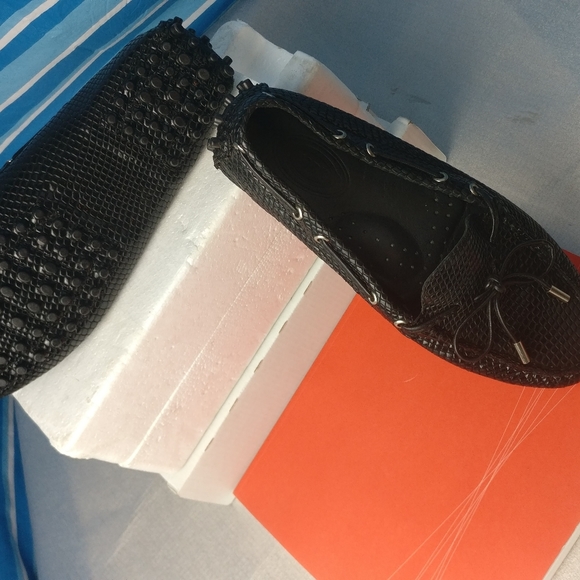 760cad Tods Gommino Loafer, Glossy Shiny Snakeskin Italian Leather size 6 - Picture 13 of 14